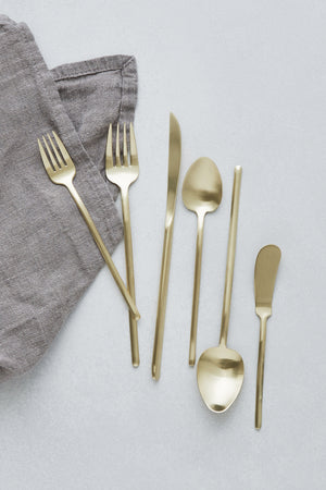 Linea Flatware, Champagne Gold (Full Collection)