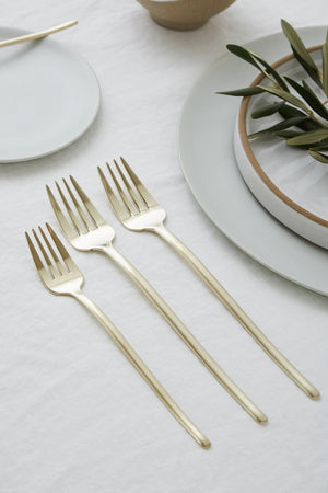 Linea Flatware, Champagne Gold (Full Collection)