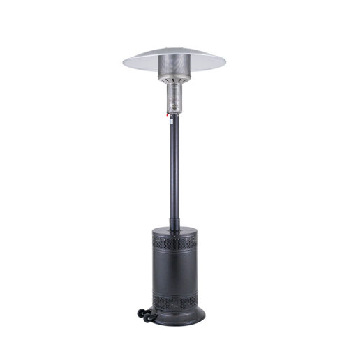 silver outdoor patio heater