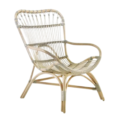 Natural colored rattan indoor chair