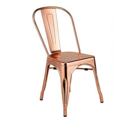 Rose Gold Tolix chair classic sleek